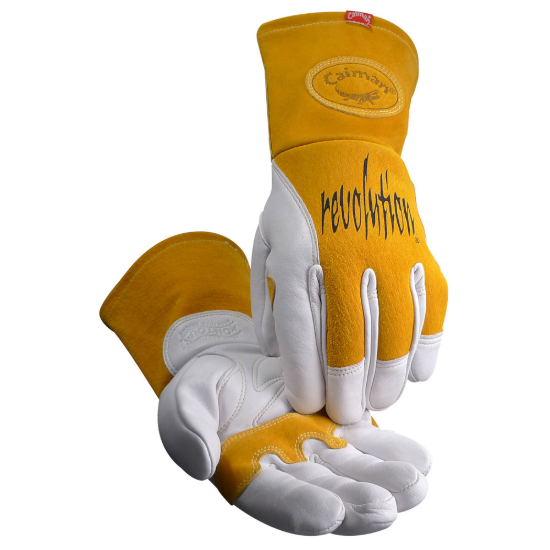 Caiman Cow Grain MIG/Stick Welder Gold Glove - M (Per Pair)