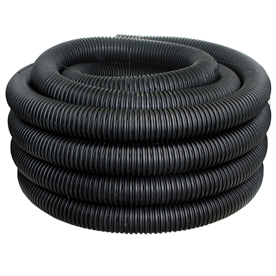 ADS 8" x 100' Single Wall Perforated Highway Drain Pipe - priced per foot