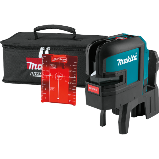 Makita 12V max CXT Self-Leveling Cross-Line/4-Point Red Beam Laser - Tool Only