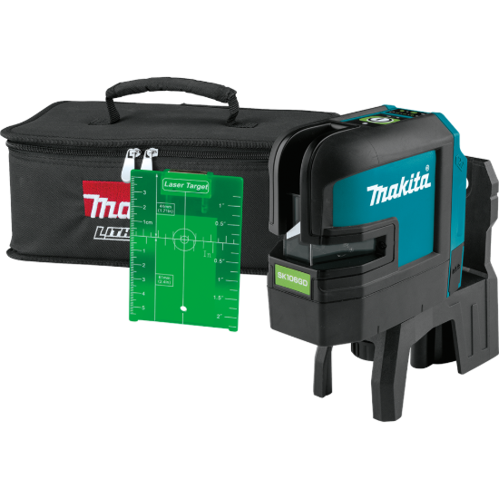 Makita 12V max CXT Self-Leveling Cross-Line/4-Point Green Laser - Tool Only