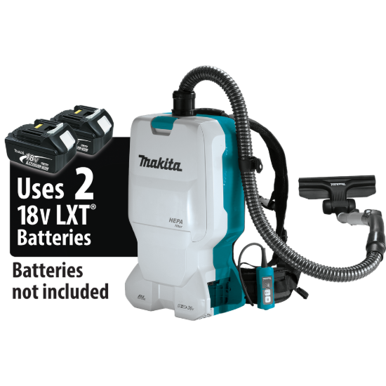 Makita 36V (18V X2) LXT Brushless 6 Quart HEPA Filter Backpack Dry Vacuum - Tool Only