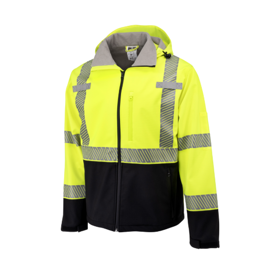Radians Type R Class 3 Softshell Ripstop Jacket - Hi-Vis Green - Size M