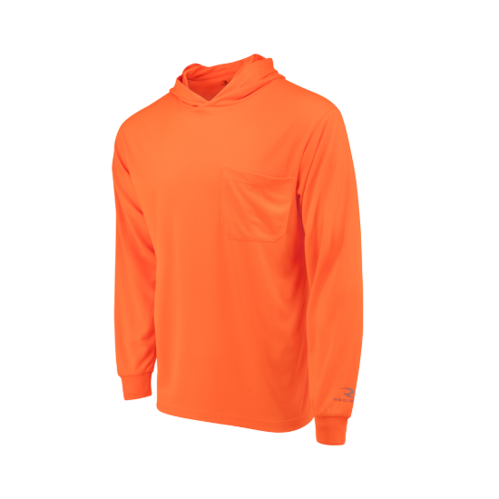 Radians Hooded Non Rated Mesh Long Sleeve T-Shirt - Orange - Size 3X