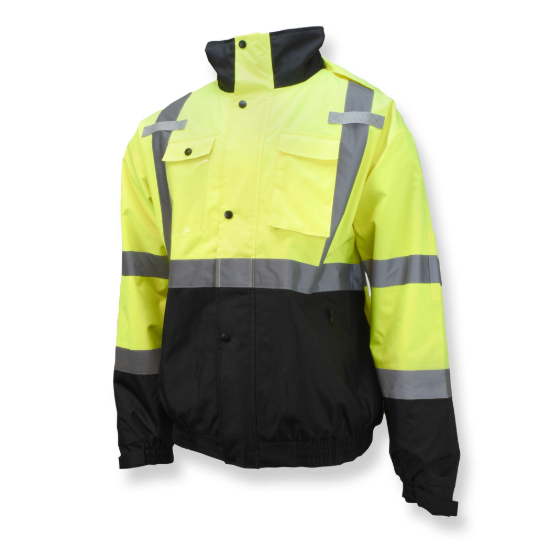 Radians 3-in-1 Durable Ripstop Bomber Jacket with Color Blocking - Green - Size 5X