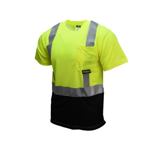 Radians Type R Class 2 Short Sleeve Black Bottom T-Shirt - Green/Black - Size L