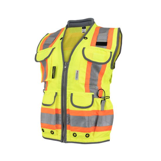 Radians Class 2 Women's Heavy Duty Engineer Vest - Green - Size 3X
