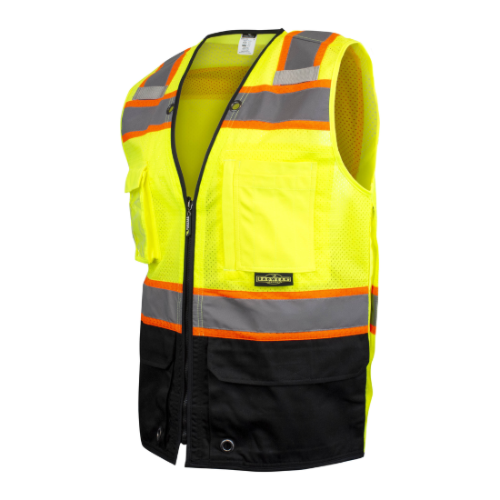 Radians Two-Toned Color-Blocked Vest - Hi-Vis Green - Size XL