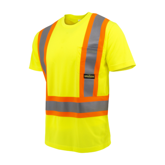 Radians Class 2 Short Sleeve Safety T-Shirt X-Back - Hi Vis Green - Size 4X