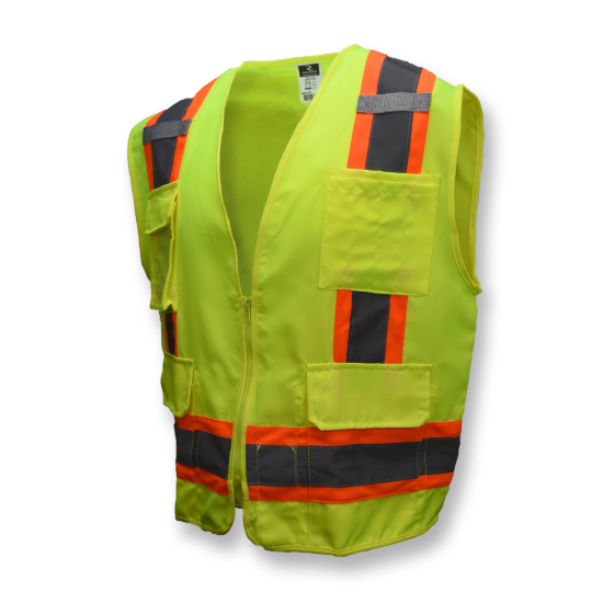 Radians Type R Class 2 Surveyor Heavy Duty Solid Twill Safety Vest - Green - Size 2X
