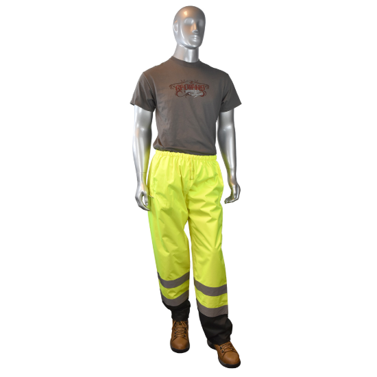 Radians Class E Sealed Waterproof Safety Pants - Hi-Vis Green - Size 5X-6X
