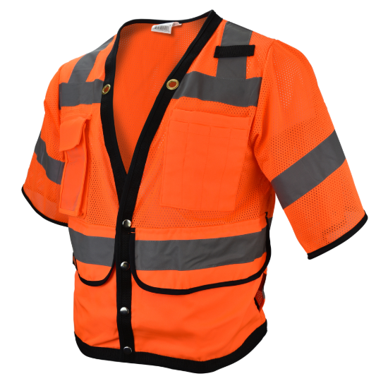 Radians Type R Class 3 Heavy Duty Mesh Surveyor Vest - Orange - Size 3X