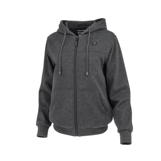 Radians Women's Heated Hoodie Kit with Battery - Heather Gray - Size L