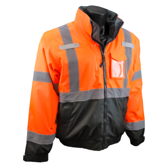 Radians Three-in-One Deluxe High Visibility Bomber Jacket - Orange/Black Bottom - Size L