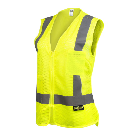 Radians Women's Economy 2 Pocket Vest - Hi-Vis Green - Size 2X