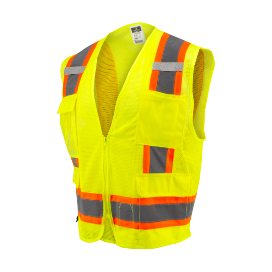 Radians Two Tone Surveyor Type R Class 2 Mesh Safety Vest - Green - Size L