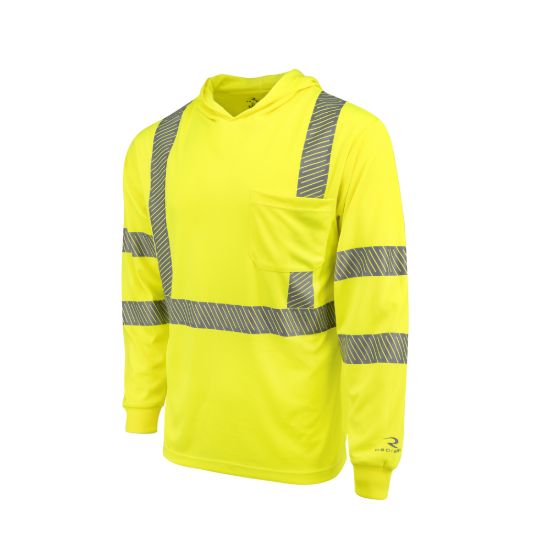 Radians Hooded Type R Class 3 Mesh Long Sleeve T-Shirt - Green - Size 2X