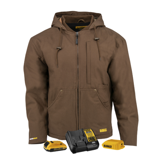 Dewalt Men's Heated Coat Kitted - Tobacco - Size XL