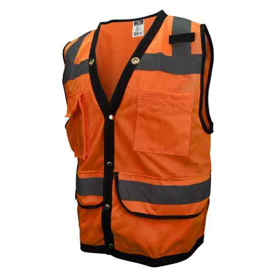 Radians Type R Class 2 Heavy Duty Surveyor Safety Vest - Orange - Size XL