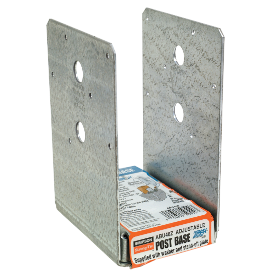 Simpson ABU ZMAX Galvanized Adjustable Standoff Post Base for 4x6