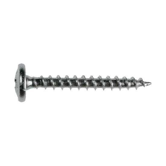 Simpson Wafer-Head Screw - #8 x 1-1/4" #2 Phillips, Clear Zinc Coating - 100/box