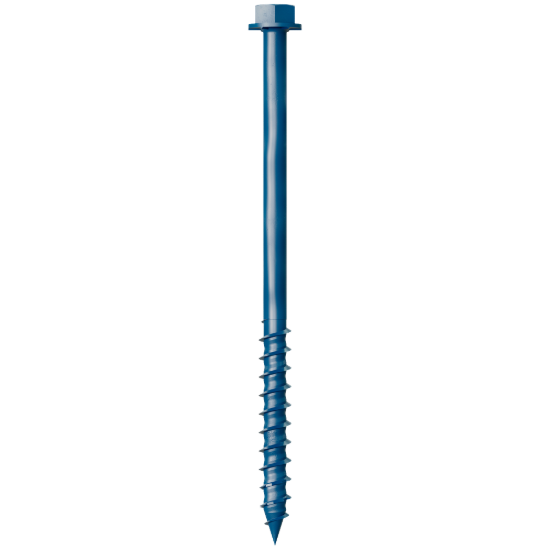 Simpson Titen Turbo - 1/4" x 5" Hex-Head Concrete Screw, Blue - 100/box