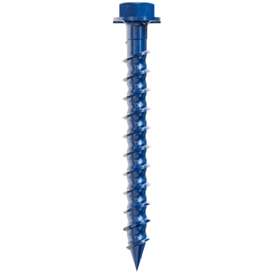 Simpson Titen Turbo - 3/16" x 1-3/4" Hex-Head Concrete Screw, Blue - 100/box