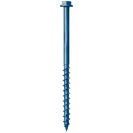 Simpson Titen Turbo - 3/16" x 3-3/4" Hex-Head Concrete Screw, Blue - 100/box