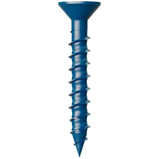 Simpson Titen Turbo - 1/4" x 1-3/4" Torx Flat-Head Concrete Screw, Blue - 100/box