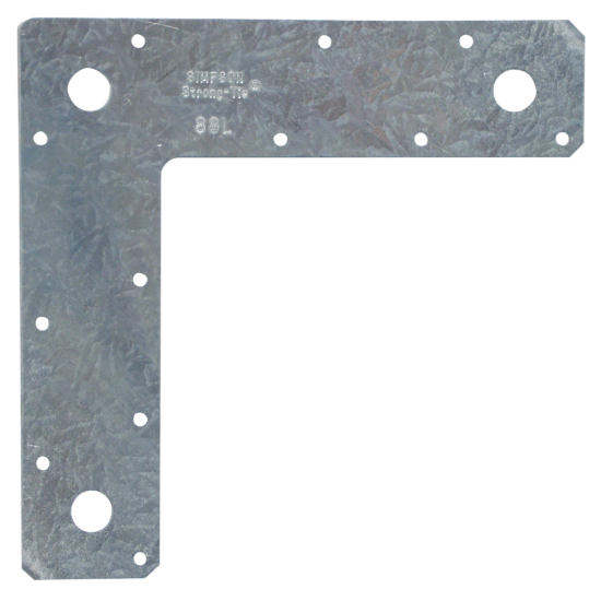 Simpson 8" x 8" 14-Gauge Galvanized L Strap