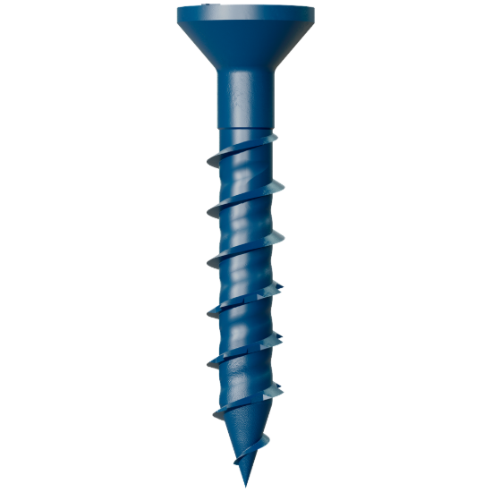 Simpson Titen Turbo - 3/16" x 1-1/4" Torx Flat-Head Concrete Screw, Blue - 100/box