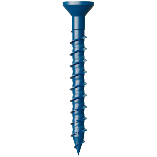 Simpson Titen Turbo - 3/16" x 1-3/4" Torx Flat-Head Concrete Screw, Blue - 100/box
