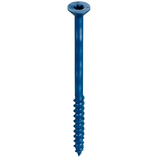 Simpson Titen Turbo - 1/4" x 4" Torx Flat-Head Concrete Screw, Blue - 100/box