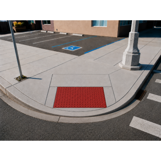 ADA Solutions Truncated Dome - Cast In Place - 3' x 4' - Brick Red