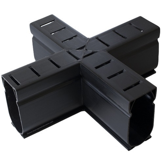 WR Meadows DECK-O-DRAIN - Cross Fitting - Black