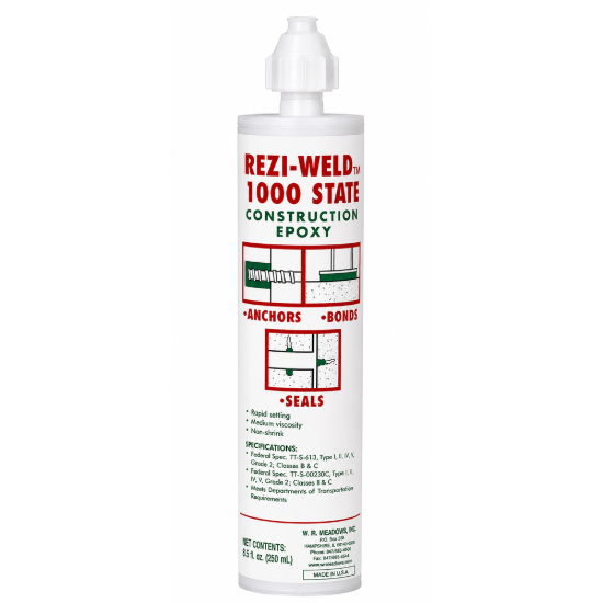 WR Meadows REZI-WELD 1000 STATE Epoxy - 9 oz Cartridge (Sold Per Case of 12)
