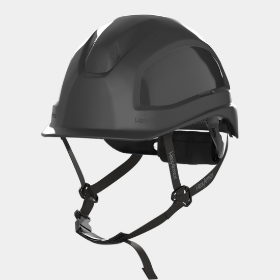 HexArmor Ceros XP450AE Blue Climbing-Style Safety Helmet - Type 1, Class E, Silver Refl. Sticker