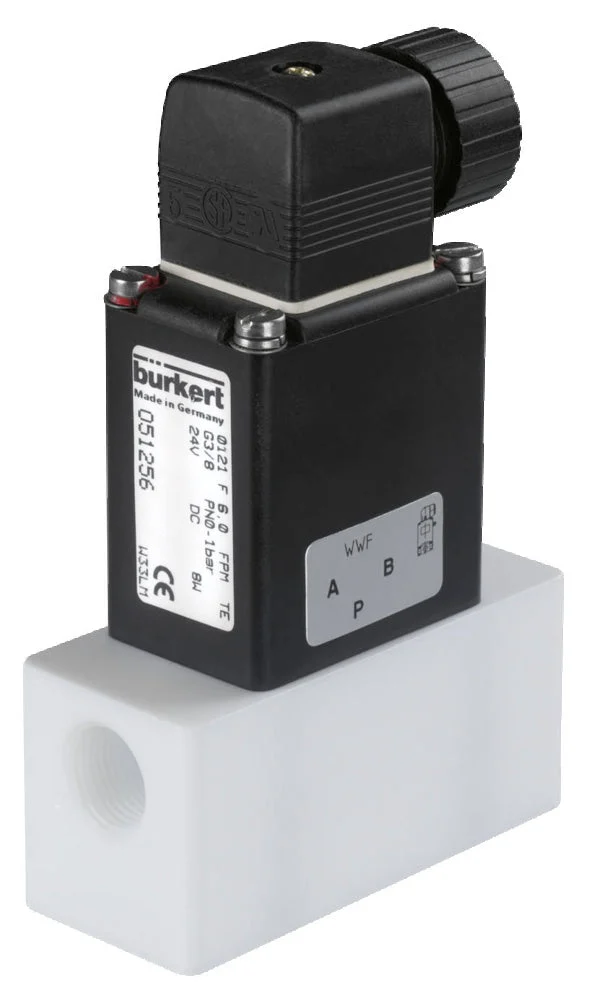 Solenoid Valve 3/2 NC G3/8'' PTFE 230VAC 0121 130625