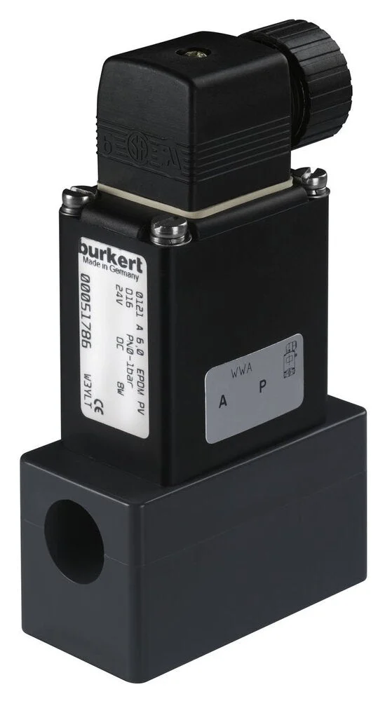 G3/8'' PVC 24VUC Solenoid Valve Burkert 0121 306411