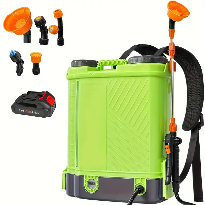 100 PSI 4 Gallon Electric Garden Sprayer with Telescopic Wand, 5 Nozzles, Makita 18V Battery Compatibility, 2.6 Ah Battery & Charger Included