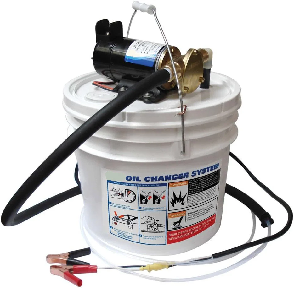 17800-2000 Marine Porta Quick Oil Changer, Flexible Impeller Pump, Reversing Switch 3.5 Gallon, 12-Volt, Non CE, White