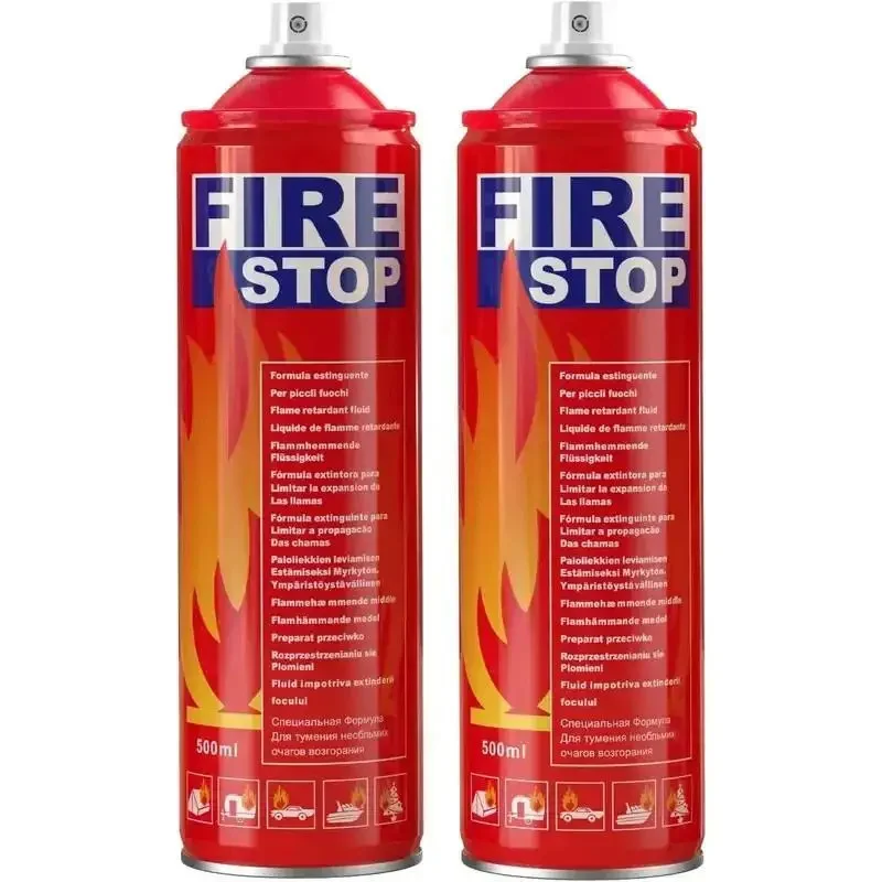 2 pcs Portable Water - based Fire Extinguishers with 8 - in - 1 Functions and Mounting Brackets. These fire extinguishers are suitable for automotive accessories, home decoration, kitchen use, outdoor camping, party decoration