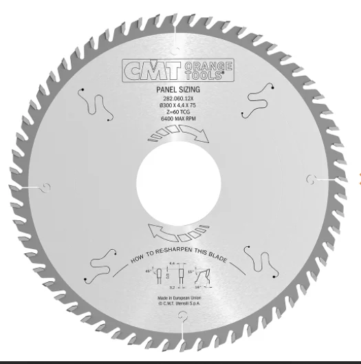 CMT 282.072.16M,15'' + 3/4'',Industrial Panel Sizing Circular Saw Blades