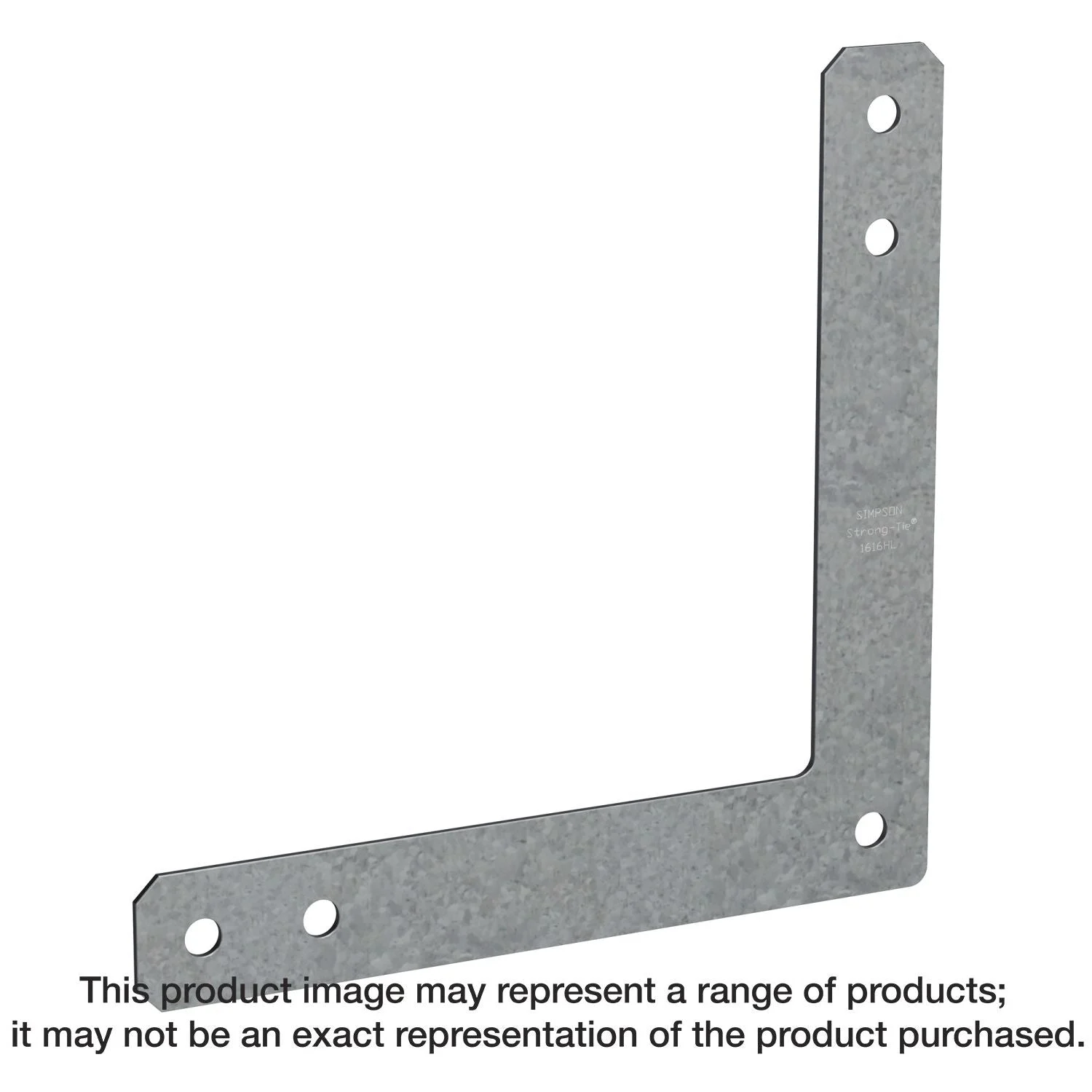 Simpson Strong-Tie 1212HL HL 12-in. x 12-in. 7-Gauge Galvanized Heavy L Strap
