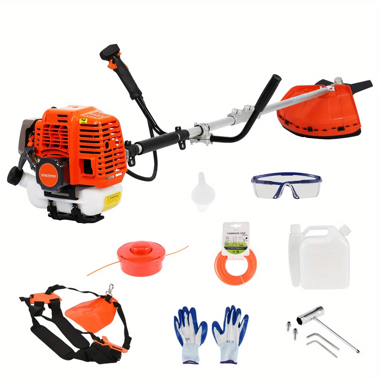 1pc 70.87 X 13.78 X 13.78 Inch 52cc Weed Fuel Powered, 2-in-1 Wireless Hedge Machine, 2-stroke Lawn Mower, Handheld Weed Mower, Industrial Cleaning, For Hotel And School