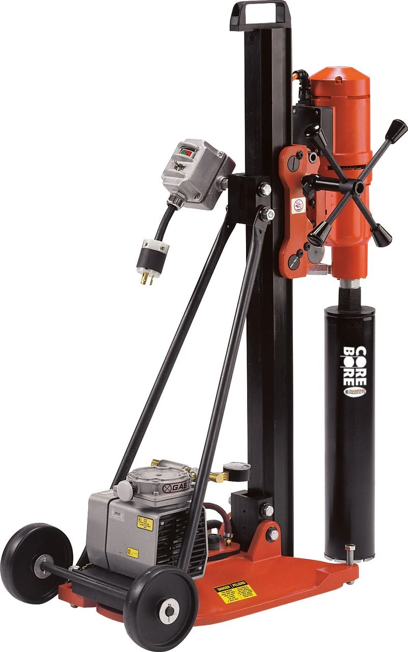 M-5 Heavy Duty Quick Disconnect Core Rig - 25 amp 110V | 385/530/975/1340 RPM | Complete rig with add-on vacuum base and vacuum pump