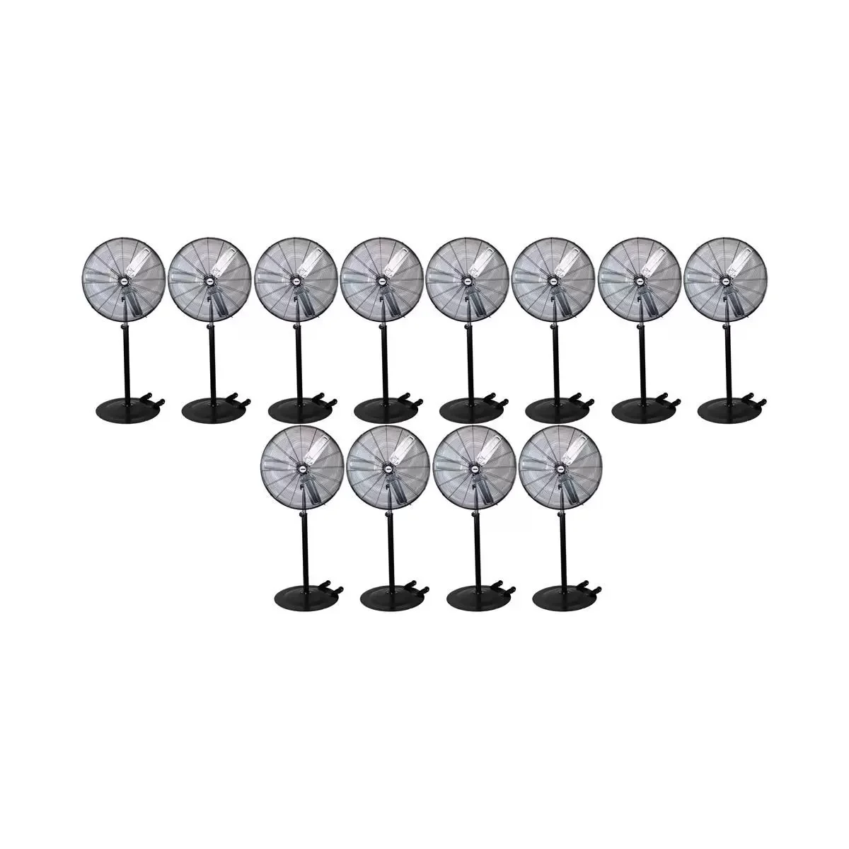 K Tool International 30" Oscillating Pedestal Industrial Fan Pallet of 12