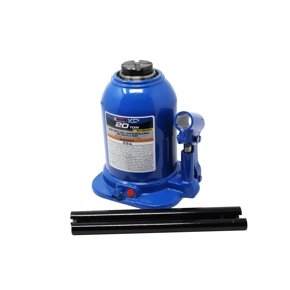 K Tool International 20-Ton Short Bottle Jack Welded