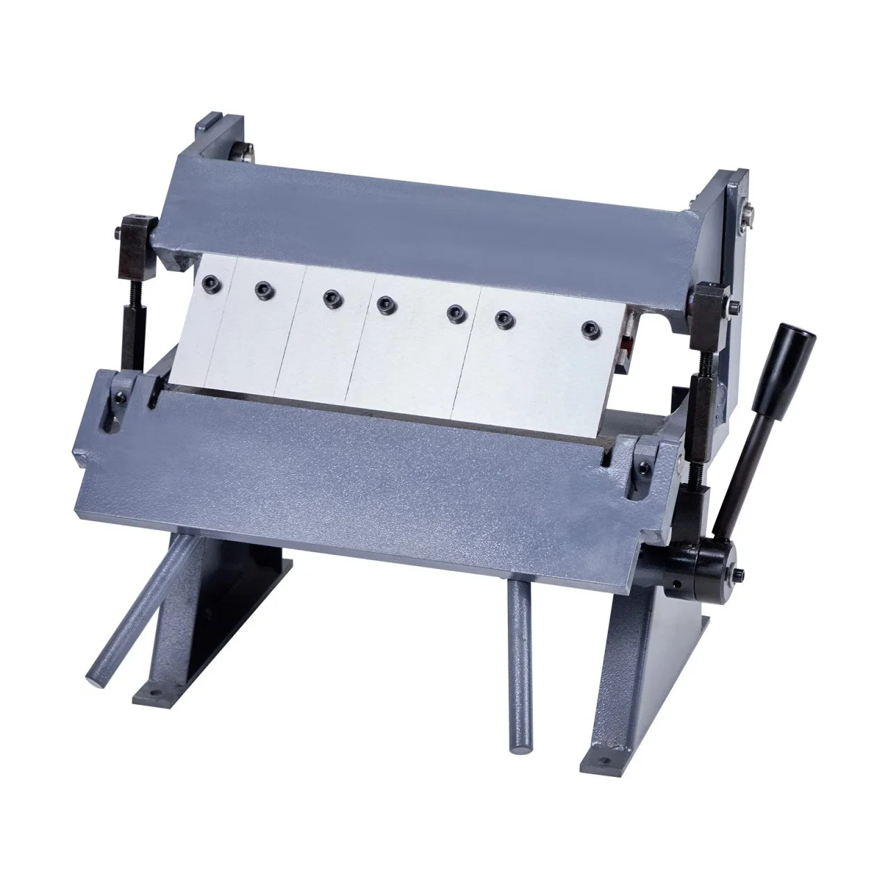 Box and Pan Brake, 12‑Inch, 20‑Gauge Mild Steel Capacity, 5 Fingers, 0–135° Adjustable