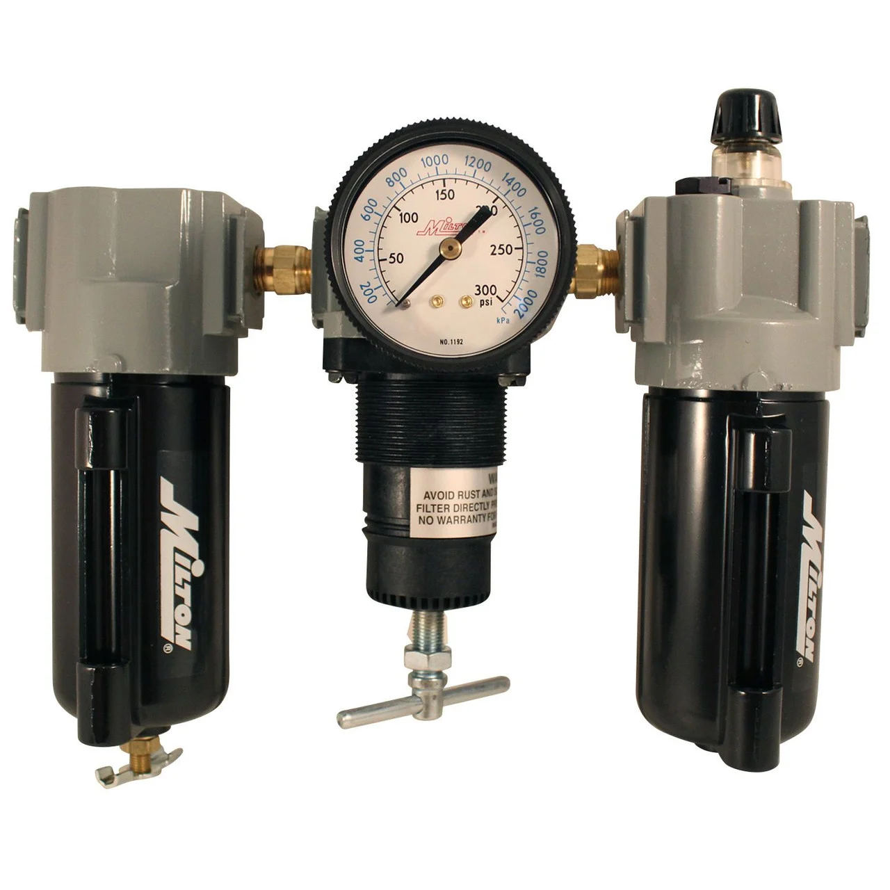 Milton? 1/2" NPT Deluxe Metal FRL Trio