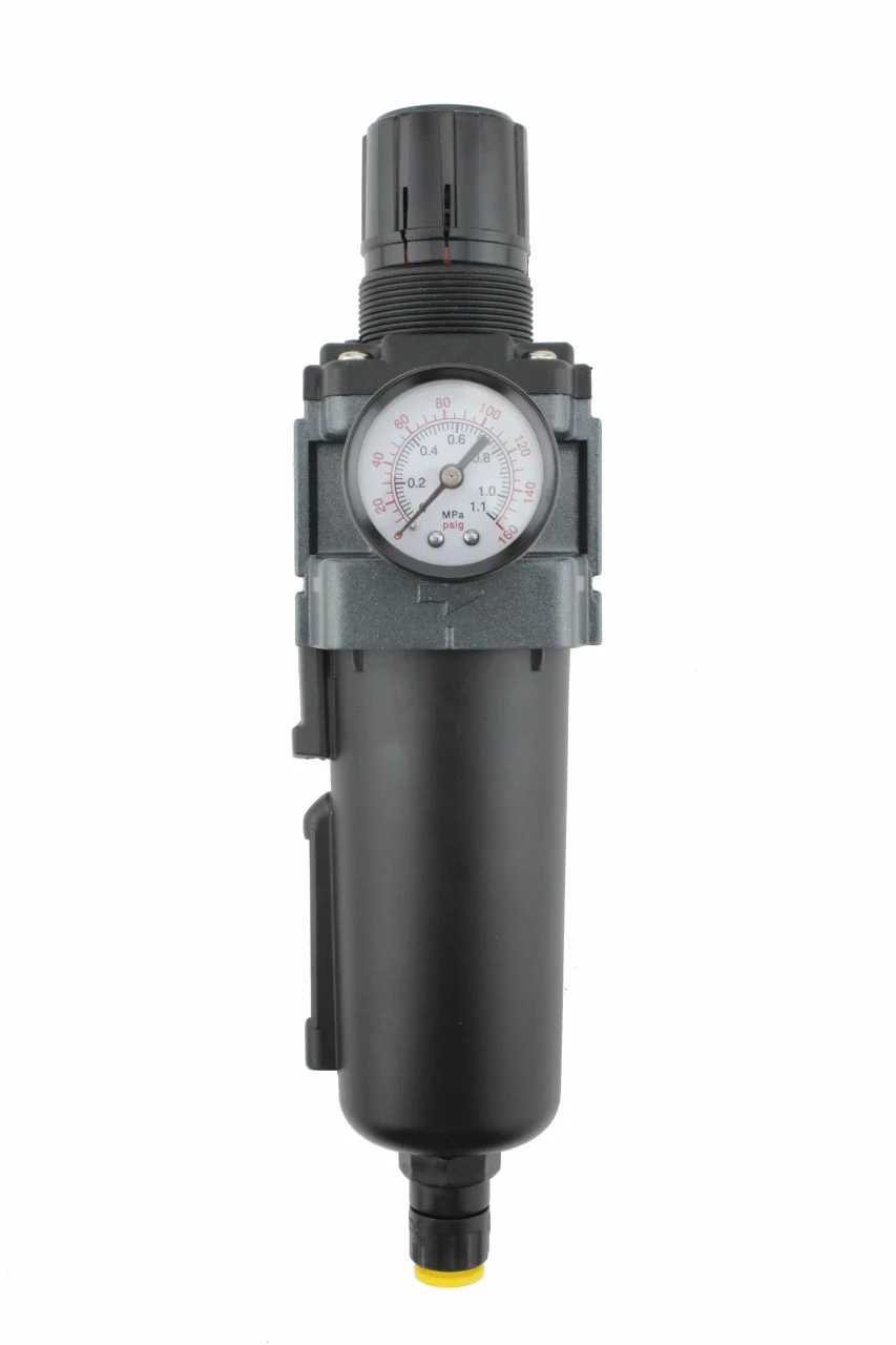 Milton? EXELAIR? FRL Piggyback Air Filter & Regulator, 1/2" NPT, Metal Bowl, Automatic Float